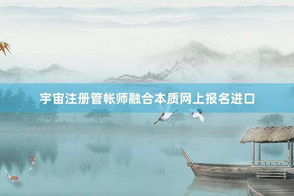 宇宙注册管帐师融合本质网上报名进口