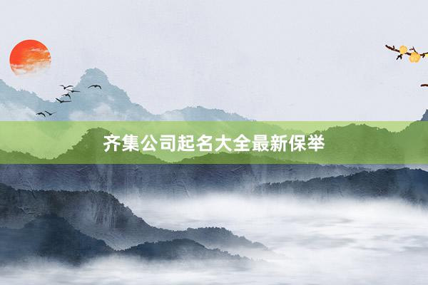 齐集公司起名大全最新保举